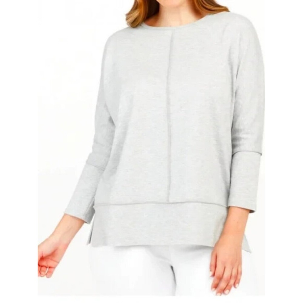 SPANX Perfect Length Dolman Sweatshirt Top Sz S 3/4 Sleeve Athleisure Lounge Gym